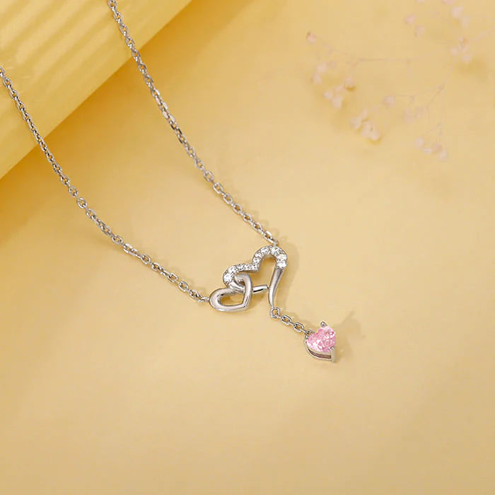 Silver Double Love Necklace – Twice the Heart, Infinite Emotion in 925 Silver