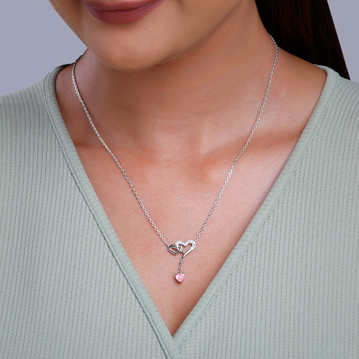 Silver Double Love Necklace – Twice the Heart, Infinite Emotion in 925 Silver