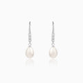 Silver Drops of Pearl Earrings – Grace in Pure 925 Silver
