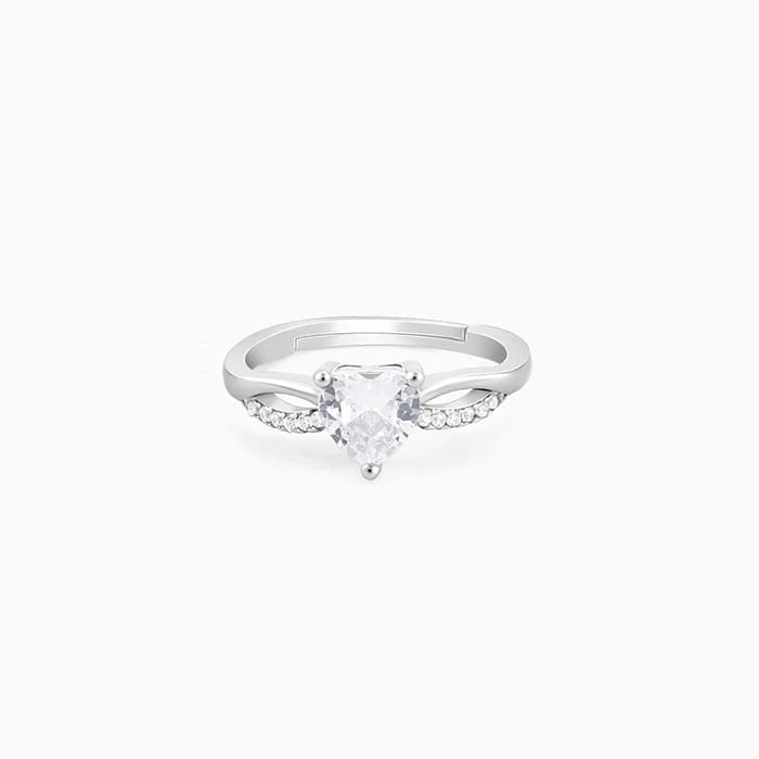 Silver Endless Heart Ring – Love Without Limits, Crafted in Silver