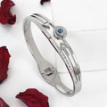 Silver Evil Eye Western Daily Wear Kada – A Stylish Symbol of Protection