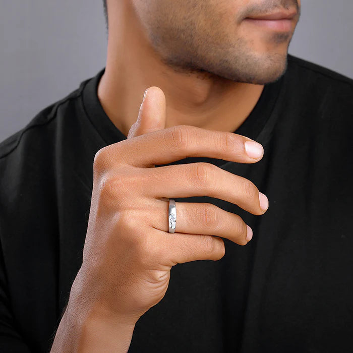 Silver Fibonacci Flow Ring For Him – Where Art Meets Precision