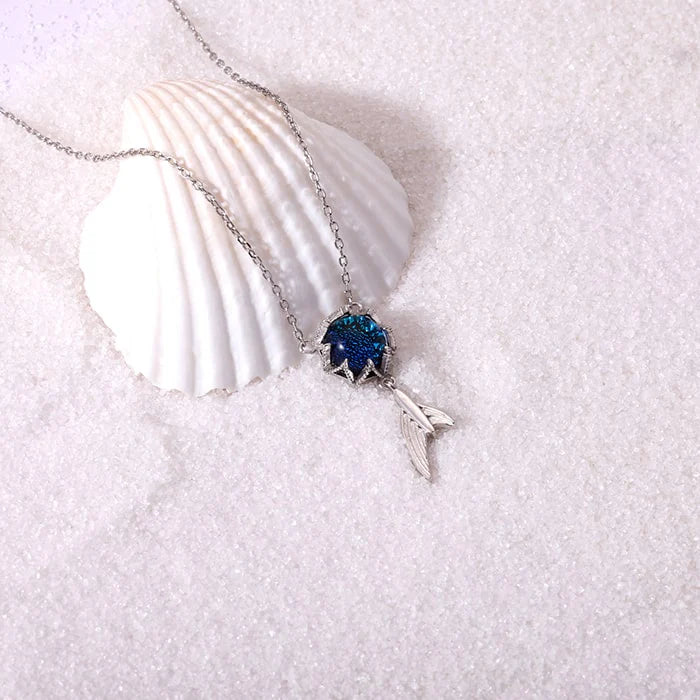 Silver Fin in Ocean Necklace – Made with Pure 925 Silver