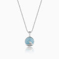 Silver Gleaming Blue Fish Tail Pendant – Dive Into Elegance with Pure 925 Silver