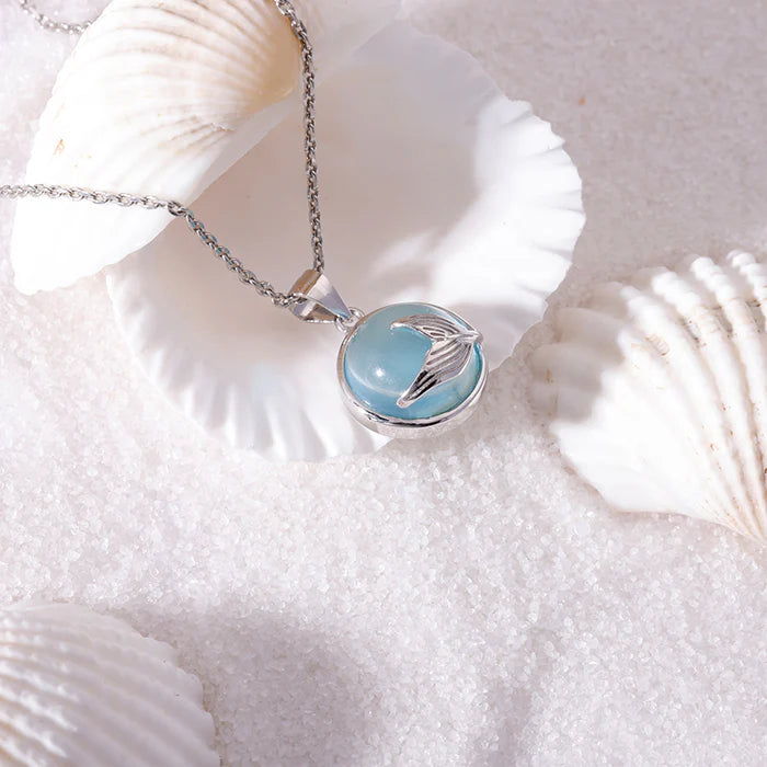 Silver Gleaming Blue Fish Tail Pendant – Dive Into Elegance with Pure 925 Silver