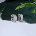 Silver Glittering Huggies Earrings – Pure 925 Silver Radiance