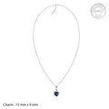 Silver Heart of the Ocean Pendant with Link Chain – Made with Pure 925 Silver