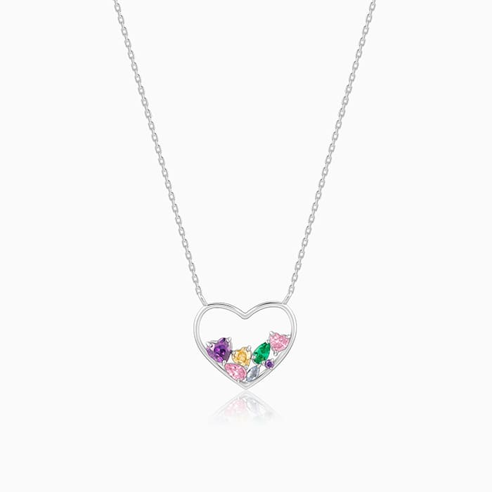 Silver Heart to Heart Necklace – A Bond Woven in Pure 925 Silver