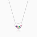 Silver Heart to Heart Necklace – A Bond Woven in Pure 925 Silver