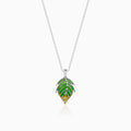 Silver Heavenly Leaf Pendant With Link Chain – Nature’s Grace in Pure 925 Silver