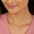 Silver Helix Zircon Necklace – Made with Pure 925 Silver