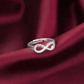 Silver Infinity Heart Ring – Endless Love, Etched in Silver