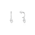 Silver Interlocked Hearts Hoop Earrings – Love in Pure 925 Silver