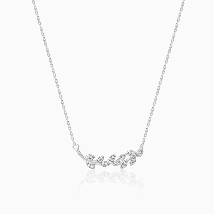 Silver Leaf Necklace – Made with Pure 925 Silver