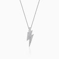 Silver Lightning Pendant With Box Chain For Him – Made with Pure 925 Silver