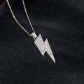 Silver Lightning Pendant With Box Chain For Him – Made with Pure 925 Silver