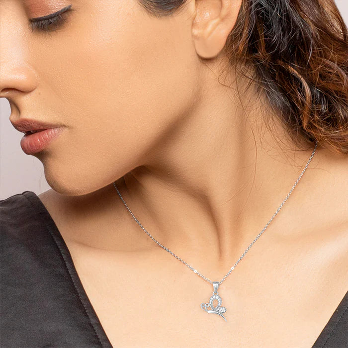 Silver Love Like A Butterfly Pendant with Link Chain – Made with Pure 925 Silver