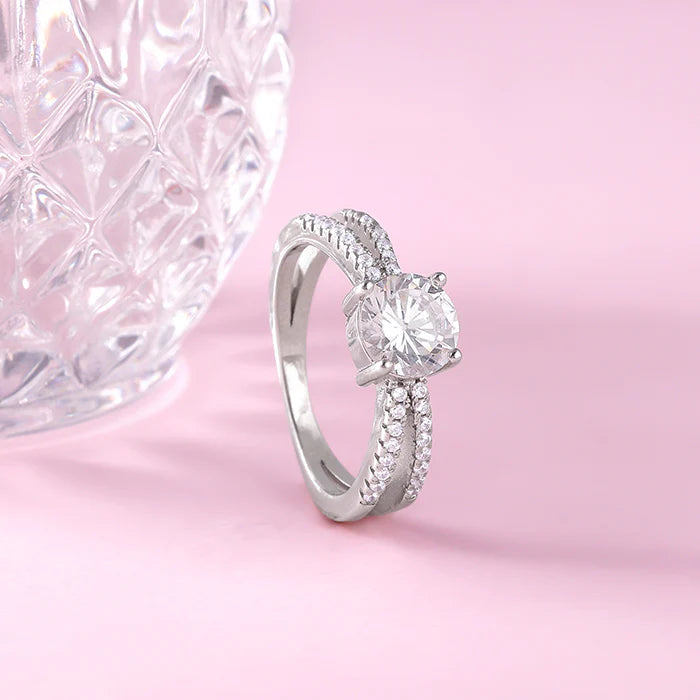 Silver Midnight Glitter Ring – A Touch of Starlight, Captured in Silver