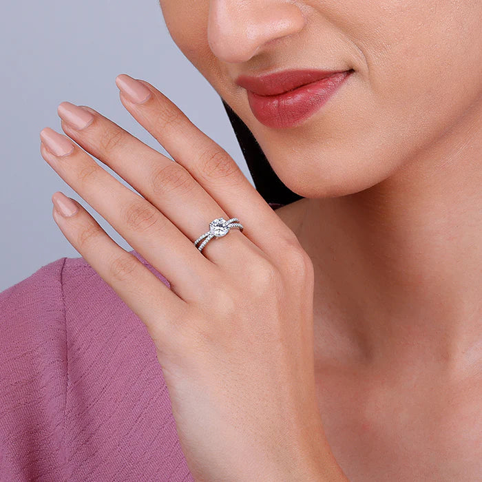 Silver Midnight Glitter Ring – A Touch of Starlight, Captured in Silver
