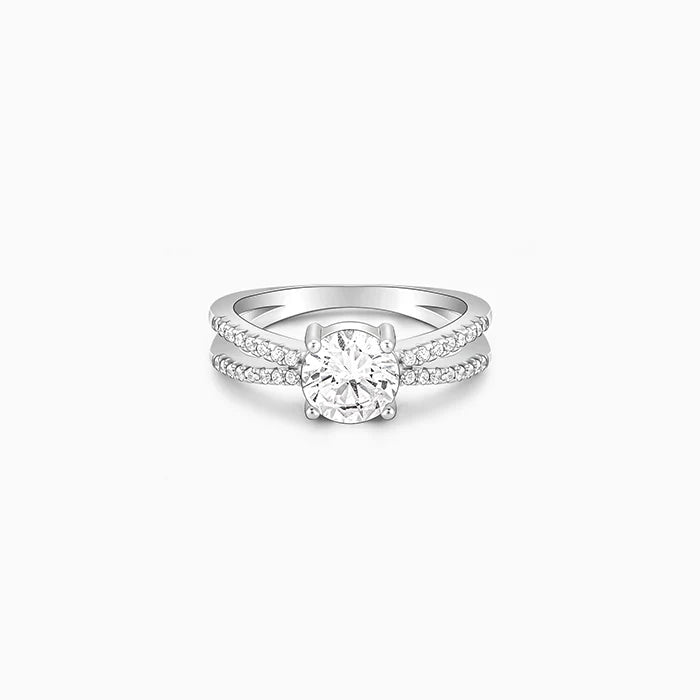 Silver Midnight Glitter Ring – A Touch of Starlight, Captured in Silver