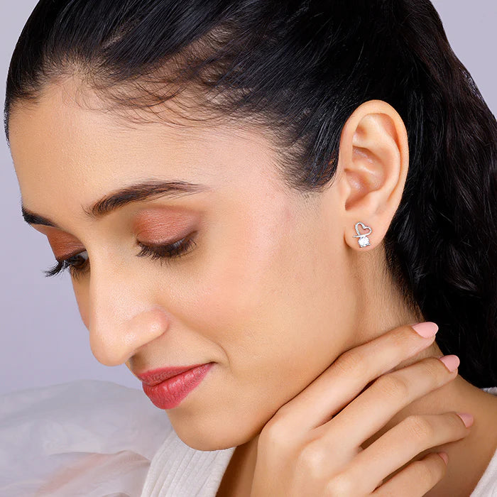 Silver Mini Heart Drop Earrings – A Subtle Touch of Love in Pure 925 Silver