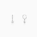 Silver Mini Star Hoop Earrings – A Celestial Touch of Elegance