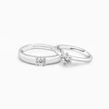 Silver Minimal Couple Rings – A Simple Promise, Eternally Pure