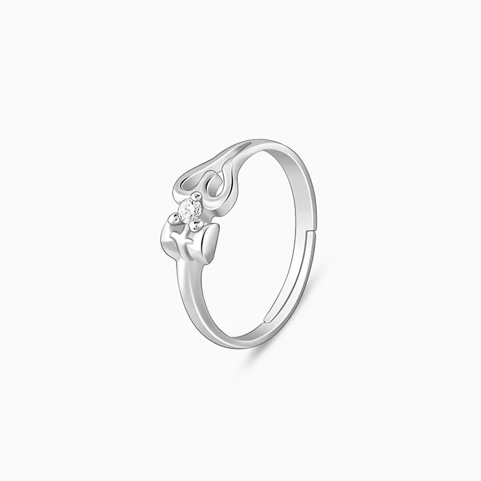 Silver Om Shiva Ring for Him – Strength, Spirit & Sacred Style