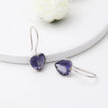 Silver Ornate Purple Heart Earrings – Romance in Pure 925 Silver