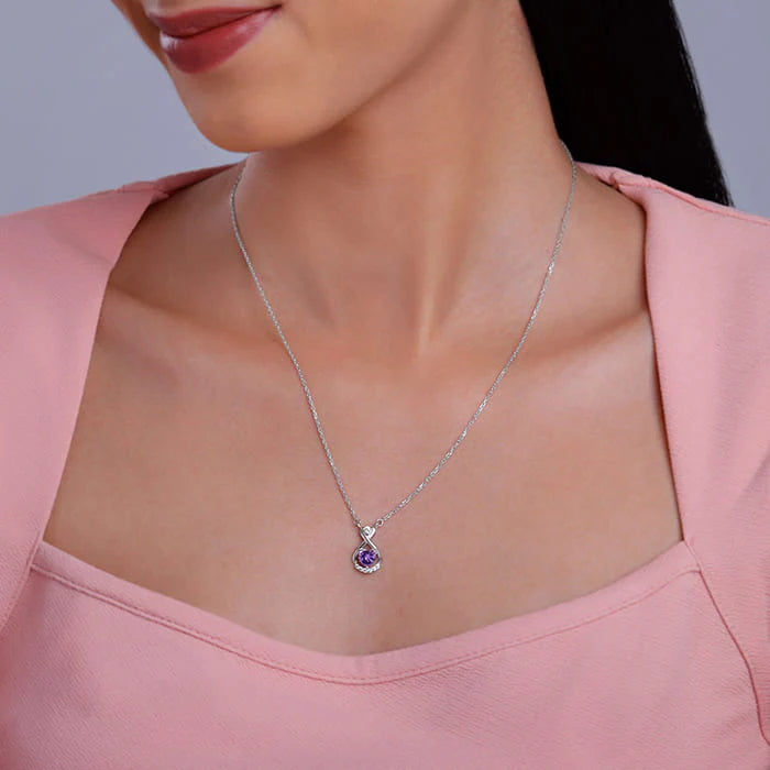 Silver Perennial Love Pendant With Link Chain – Made with Pure 925 Silver