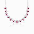 Silver Pink Blush Necklace – A Touch of Grace, A Splash of Tradition