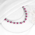 Silver Pink Blush Necklace – A Touch of Grace, A Splash of Tradition