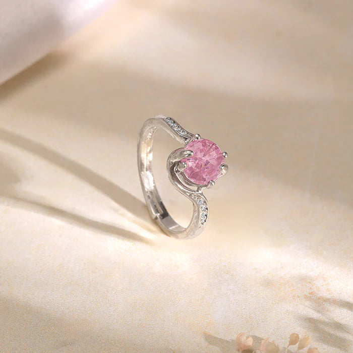 Silver Pink Shine Ring – Grace in Silver, Glow in Pink