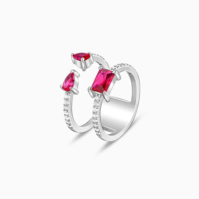 Silver Pinky Faux Stack Ring – Sleek Layers, Singular Style