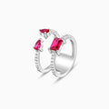Silver Pinky Faux Stack Ring – Sleek Layers, Singular Style