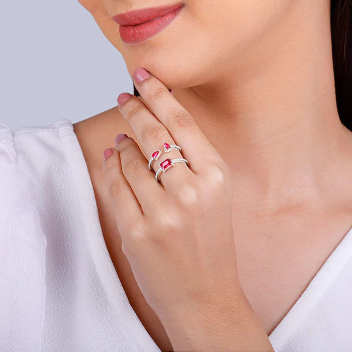 Silver Pinky Faux Stack Ring – Sleek Layers, Singular Style