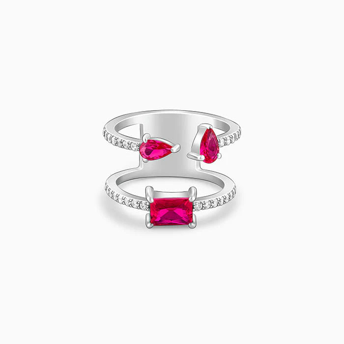 Silver Pinky Faux Stack Ring – Sleek Layers, Singular Style