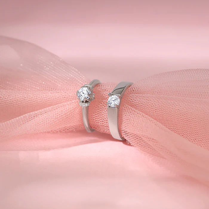 Silver Power Pair Couple Bands – Two Souls, One Strength