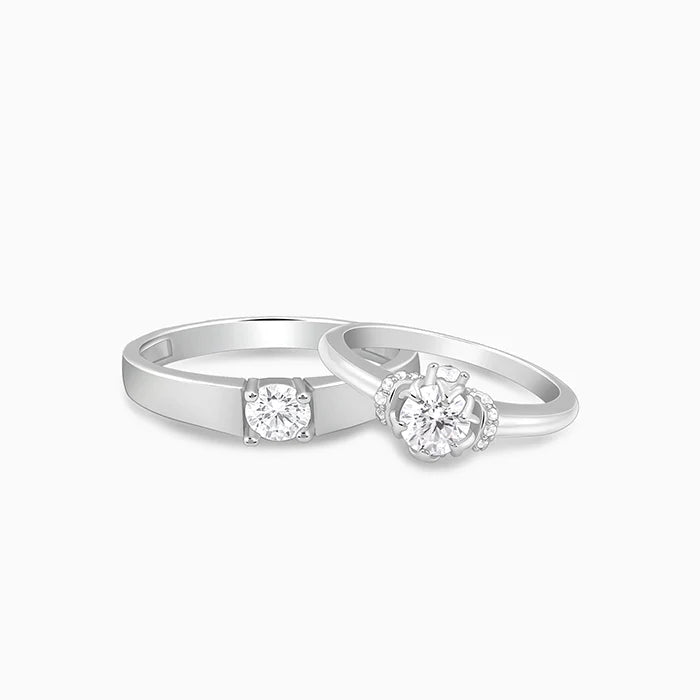 Silver Power Pair Couple Bands – Two Souls, One Strength