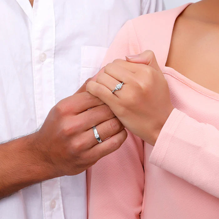 Silver Power Pair Couple Bands – Two Souls, One Strength
