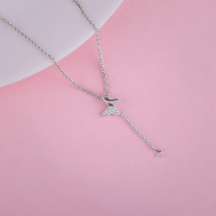 Silver Pretty Butterfly Pendant with Link Chain – Made with Pure 925 Silver