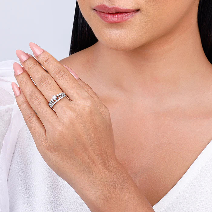 Silver Queen Crown Ring – Rule Your Style with Regal Grace