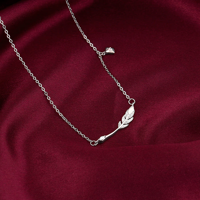 Silver Quill & Letter Necklace – A Tribute to Words, Dreams & Timeless Connections in 925 Silver