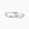 Silver Rhomb Couple Band – Two Souls, One Perfect Geometry
