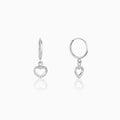 Silver Small Heart Drop Earrings – A Symbol of Love in Pure 925 Silver