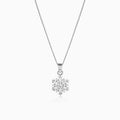 Silver Snowflake Pendant with Box Chain – Made with Pure 925 Silver