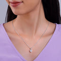 Silver Solitaire Heart Pendant with Link Chain – Pure 925 Silver
