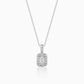 Silver Sparkling Zirconia Pendant With Link Chain – Shine That Reflects Your Light