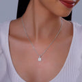 Silver Sparkling Zirconia Pendant With Link Chain – Shine That Reflects Your Light