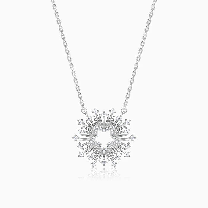 Silver Starshine Necklace – Sparkle Like the Night Sky in Pure 925 Silver